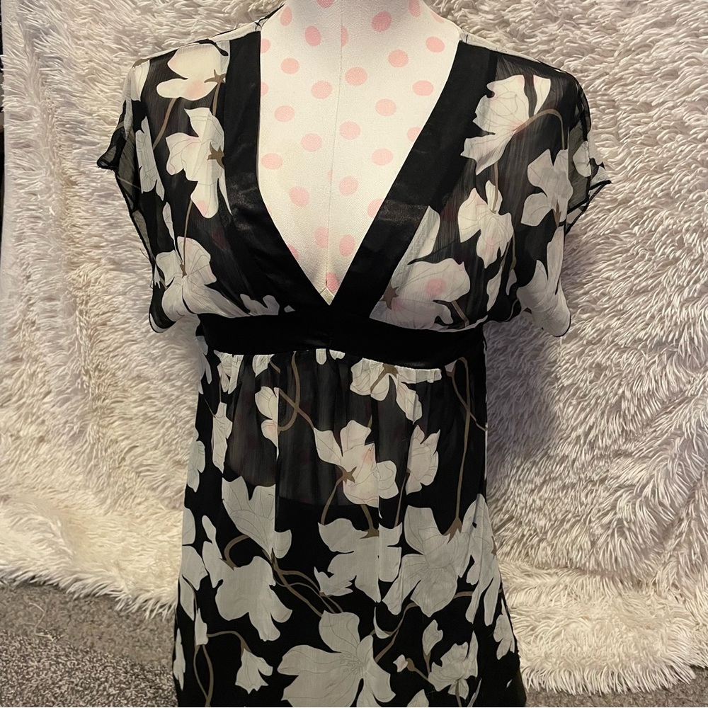 Floral Sheer Kimono Dress Top